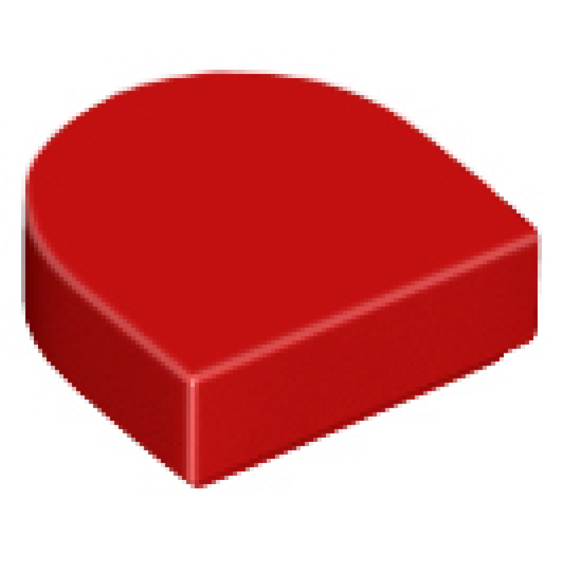 Tegel, Half Rond 1x1 Red